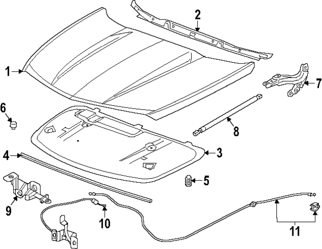 2024 Cadillac XT4 F Hood 84868398 | GM Parts Center