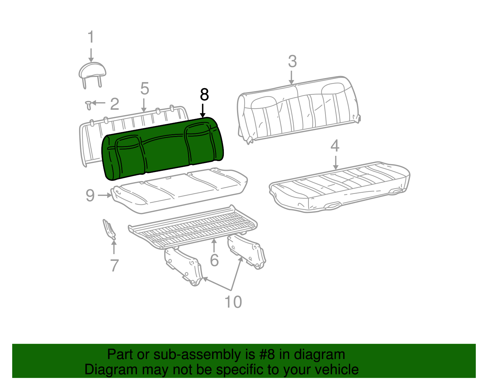 Seat Back Pad - GM (88939057)