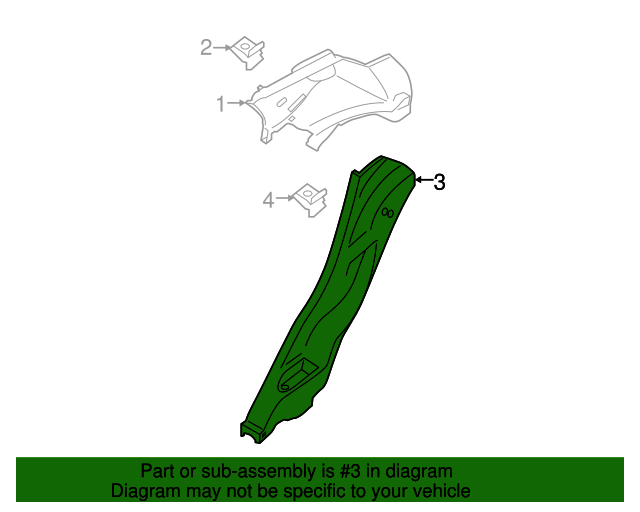 20182020 Ford EcoSport Quarter Pillar Trim Driver's Side (LH) GN1Z