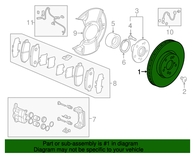 20152020 Acura TLX Rotor 45251TZ3A00 Acura Parts World