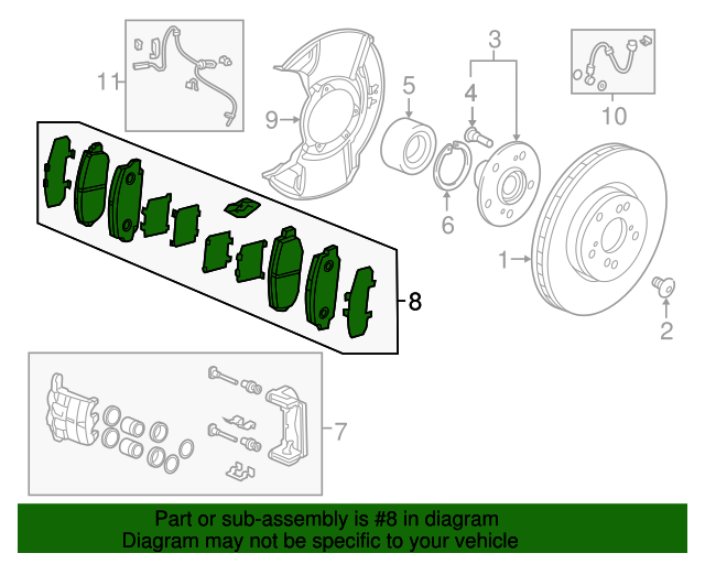 2015-2020 Acura TLX Brake Pads Front 45022-SJP-A01 Acura Automotive Parts