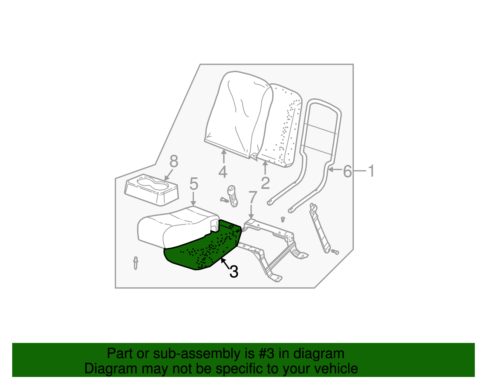 Seat Cushion Pad - GM (88936433)