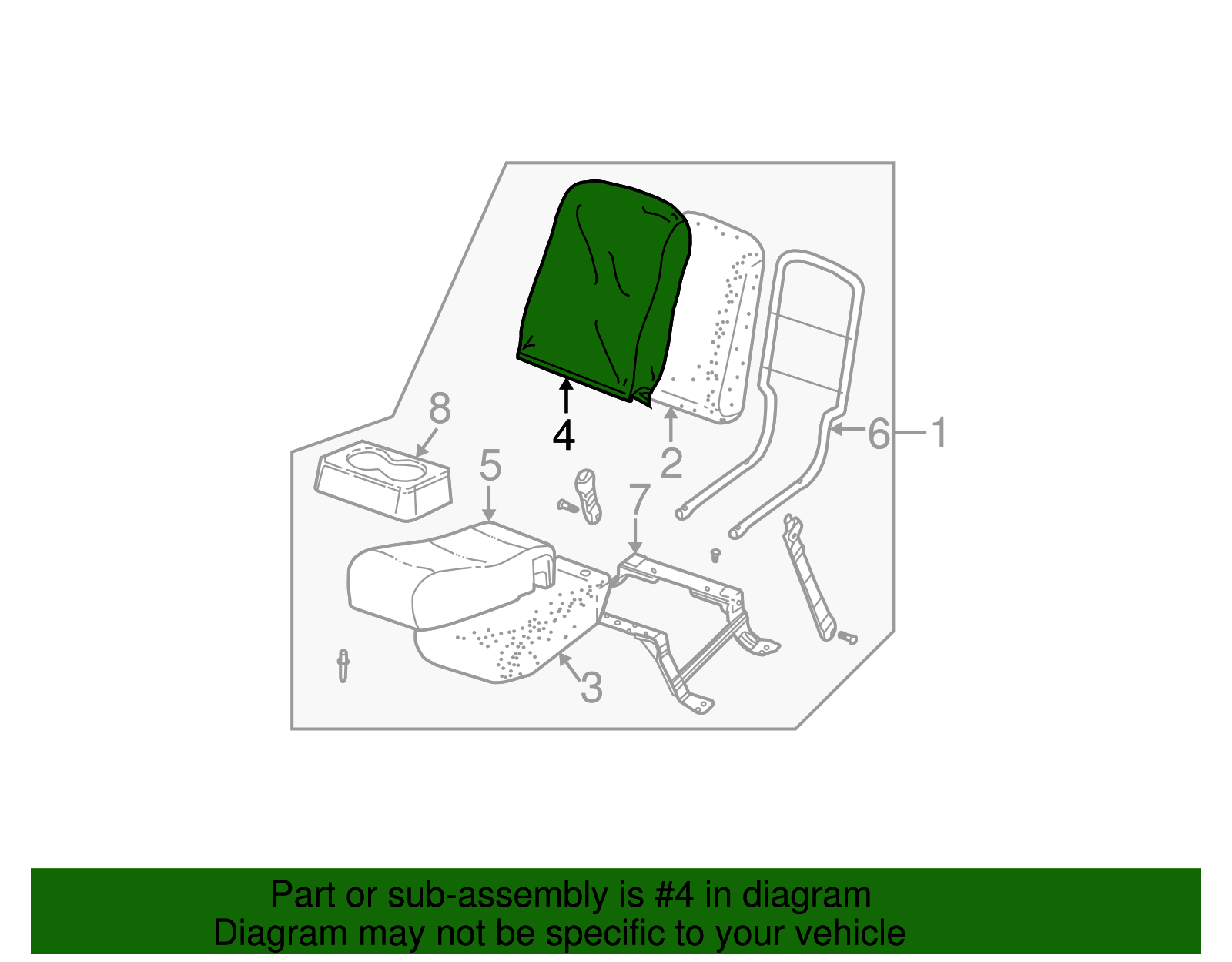 Seat Back Cover - GM (89043680)