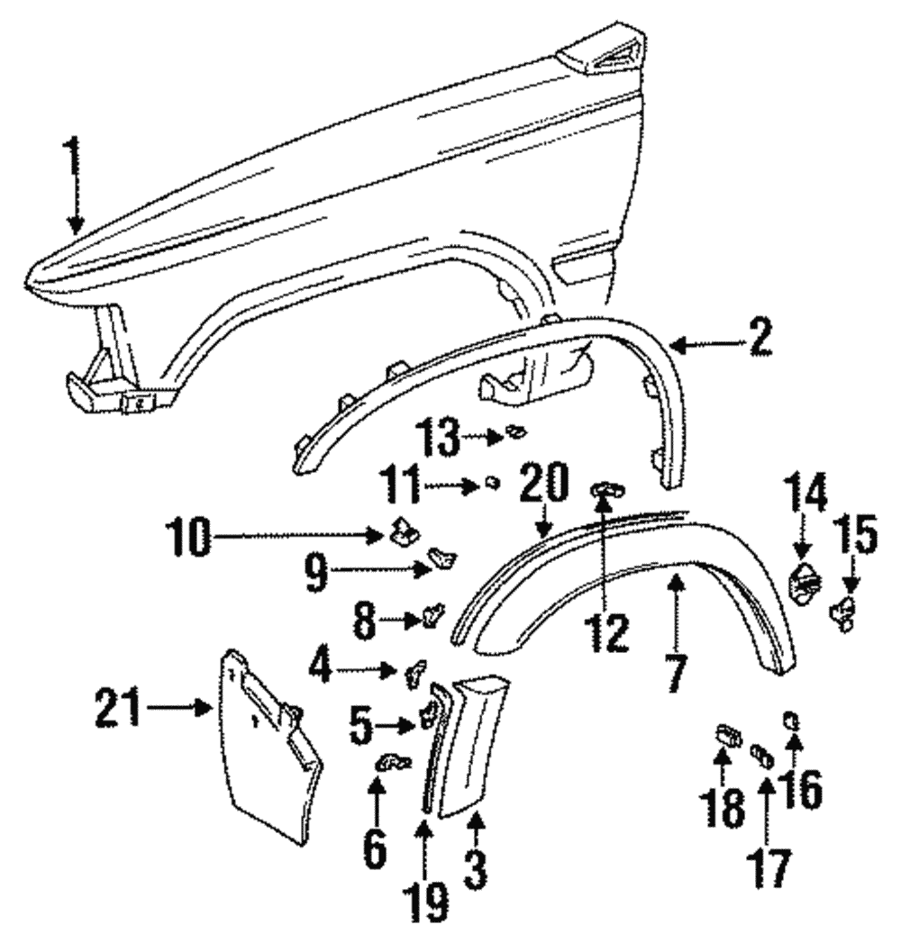 Extension Retainer Clip - Toyota (90183-06021)