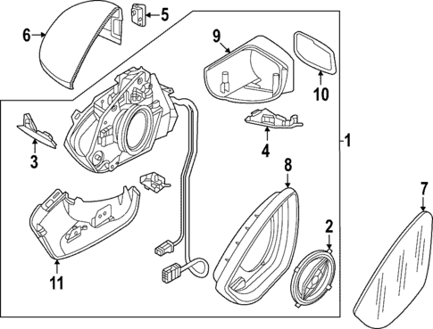 Outside Mirrors for 2024 Audi Q4 e-tron Sportback | Audi USA Parts