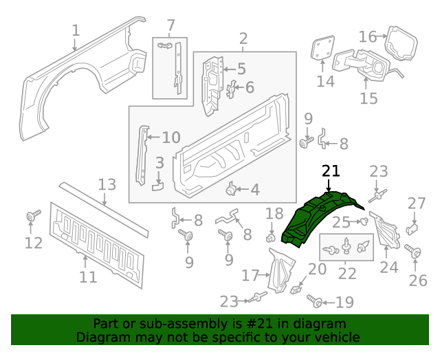 20192023 Ford Ranger OEM Wheelhouse Liner KB3Z9928371A Ford Parts