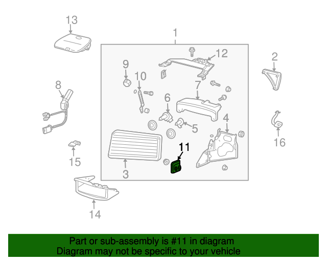 1984-2004 GM Module Asm,Hdlp Opg Dr Actr Cont 16523917 | GM Parts Center