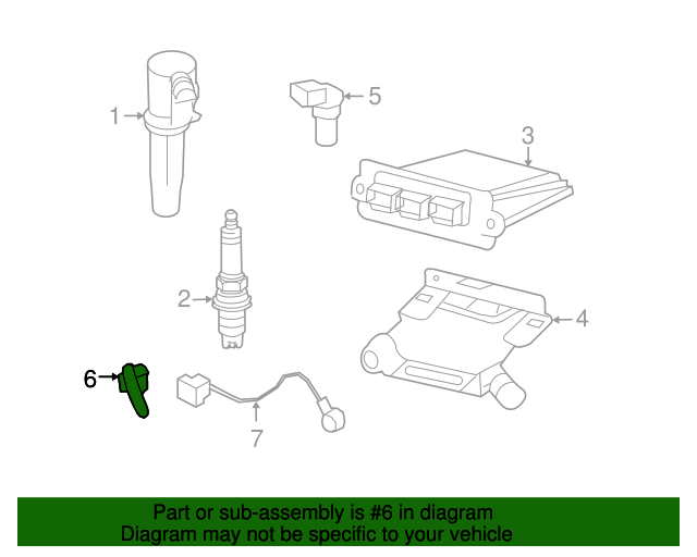 20012013 Ford Crankshaft Sensor 1S7Z6C315AAA Blue Springs Ford Parts