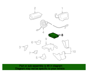 2003-2005 Chevrolet Cavalier Module Assembly-Infl Rst Sen & Diagn ...