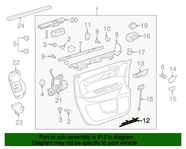 20092017 Chevrolet Traverse Front Door Speaker Grille BOSE Emblem