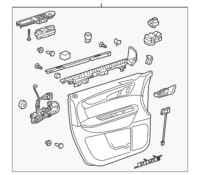 20152017 Chevrolet Traverse Ebony Front Driver Side Door Trim 84076537
