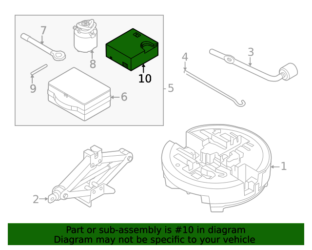 52933A9700 Mobility Kit Tire 20212024 Genesis GV80 OEM Hyundai