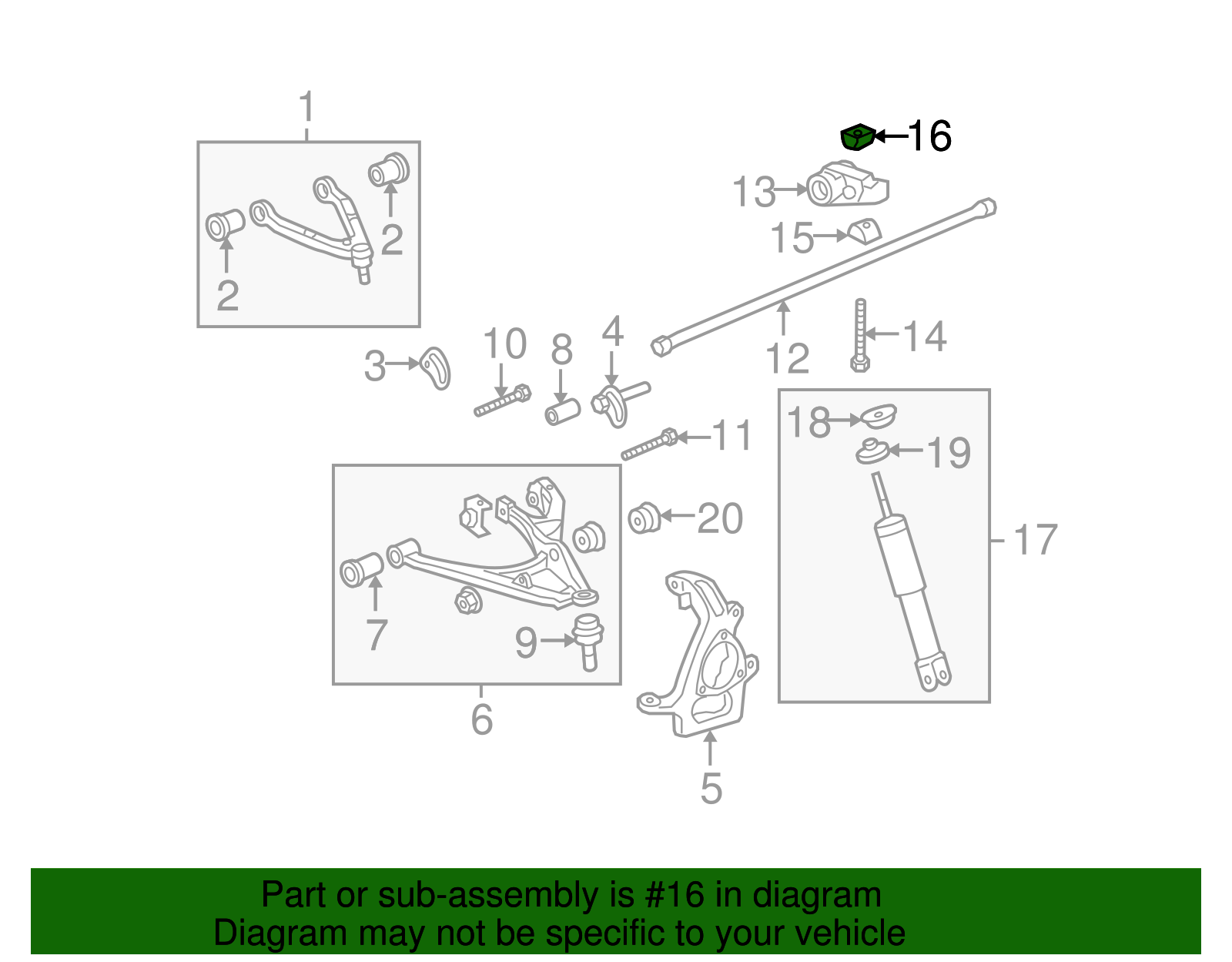 Torsion Bar Adjuster Nut - GM (11589217)