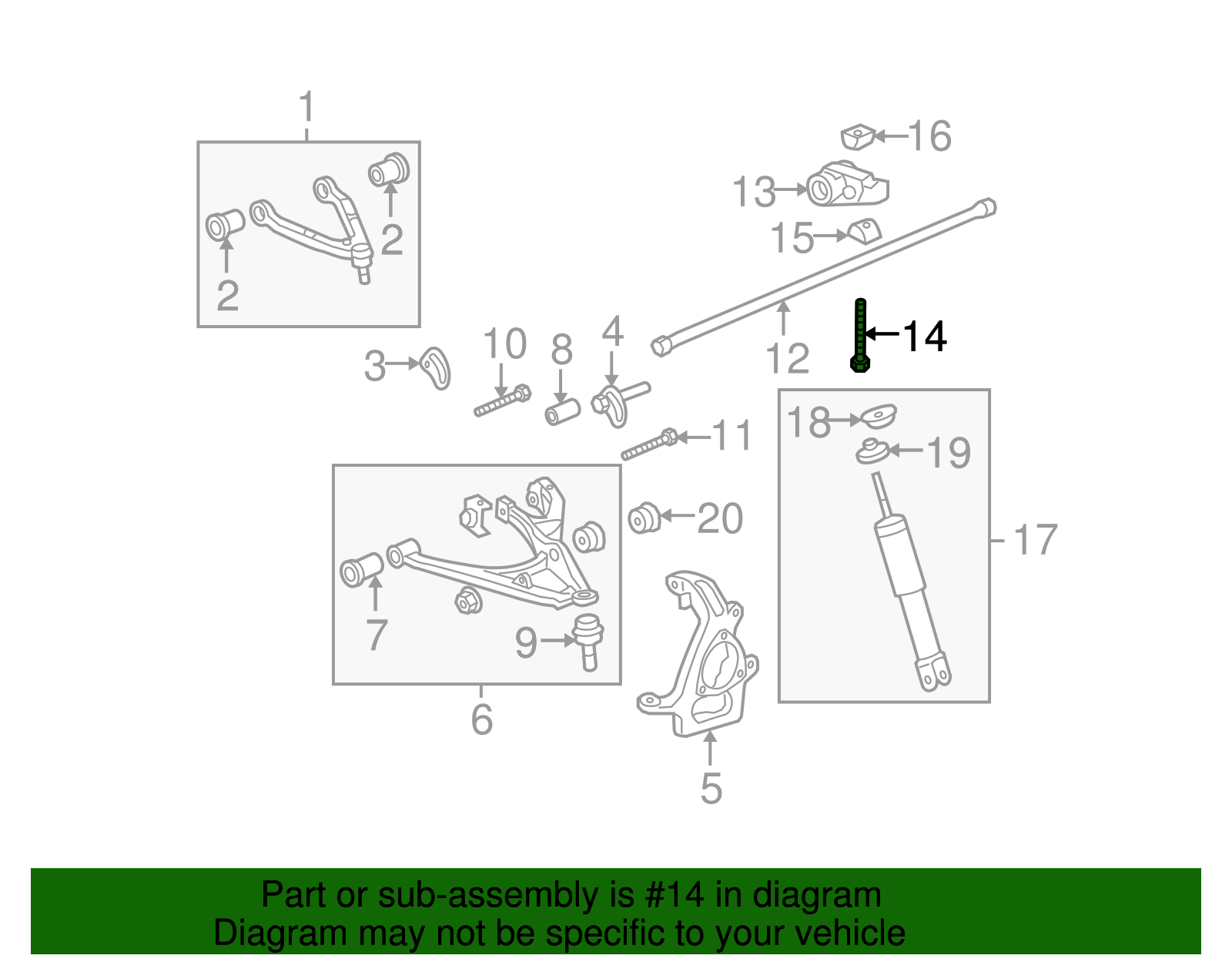 Torsion Bar-Adjuster Bolt - GM (11588306)