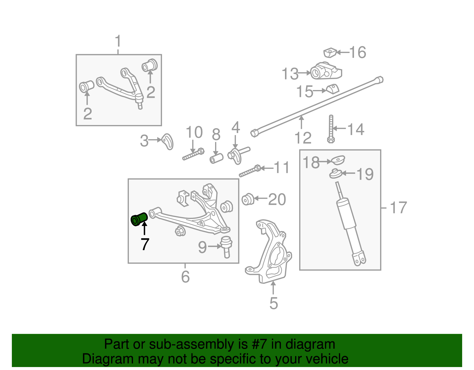Front Lower Suspension Control Arm Bushing - GM (15088365)