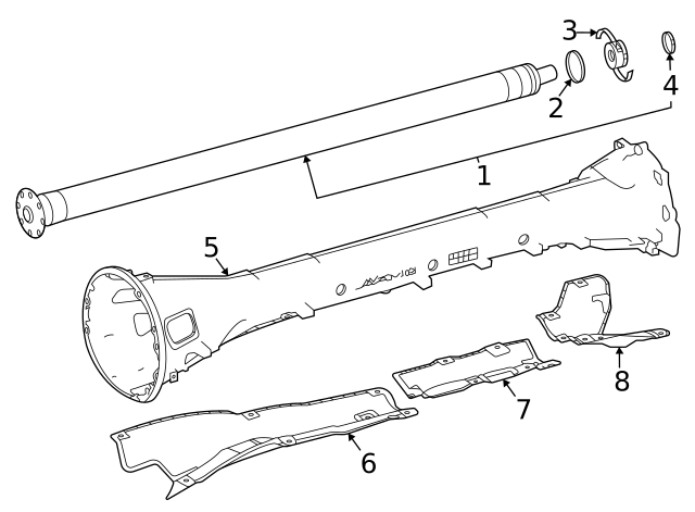 190-411-03-00 - Drive Shaft Insulator 2016-2021 Mercedes-Benz 