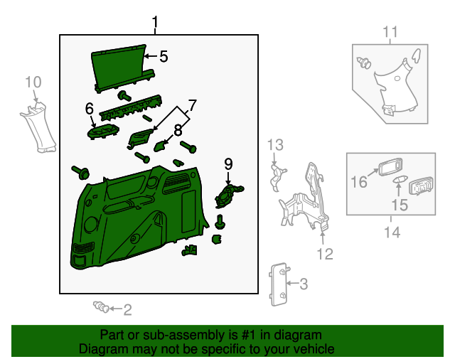 20062008 Toyota Sienna Trim Panel Assembly 62510AE311E0 Toyota Parts Center