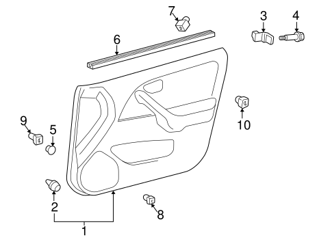 Interior Trim - Front Door for 1998 Toyota Camry #1