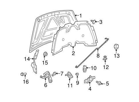 CHRYSLER OEM Hood-Support Rod Bushing 4716486