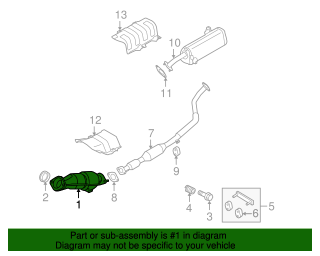 289502B520 Catalytic Converter 20102011 Kia Soul My Kia Parts