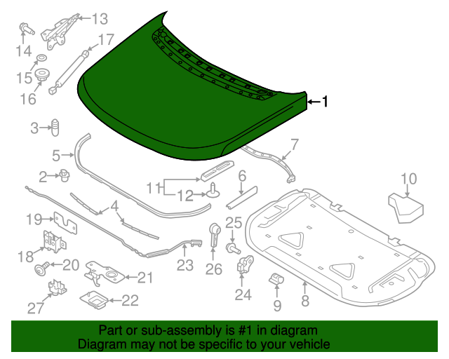 20132017 Land Rover Range Rover Hood LR078571