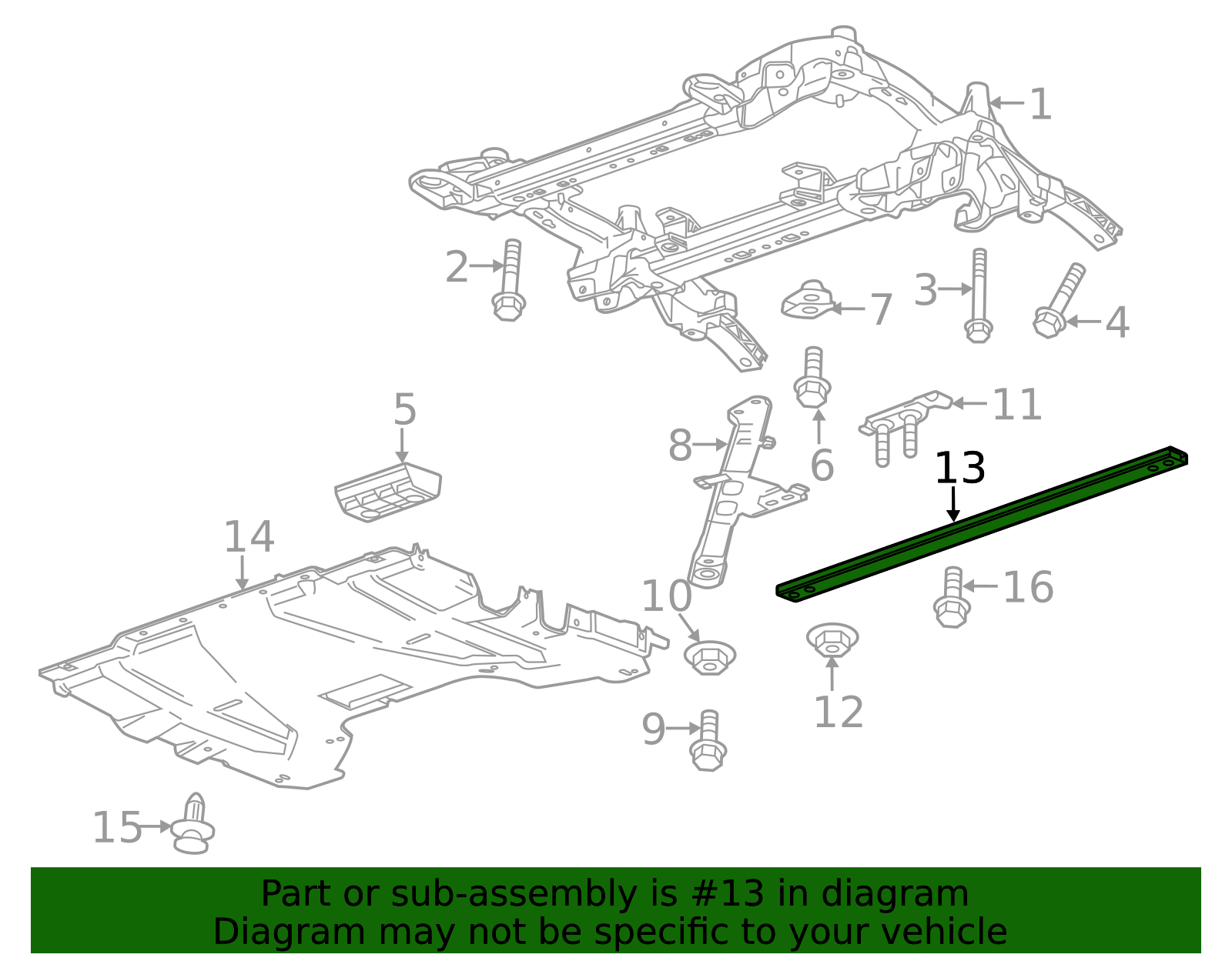 Front Corssmember Brace - GM (84034749)