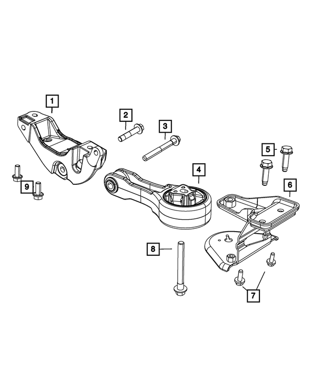 Genuine Mopar Support-Engine Mount 68139779AC