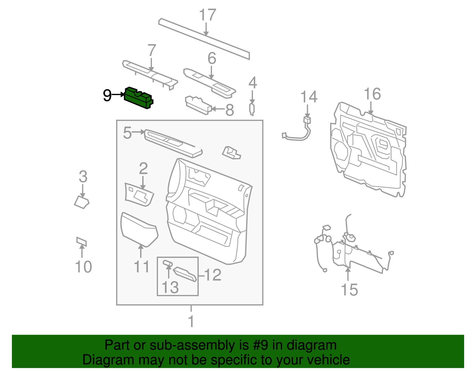 Driver Side Door Lock and Side Window Switch - GM (25976511)