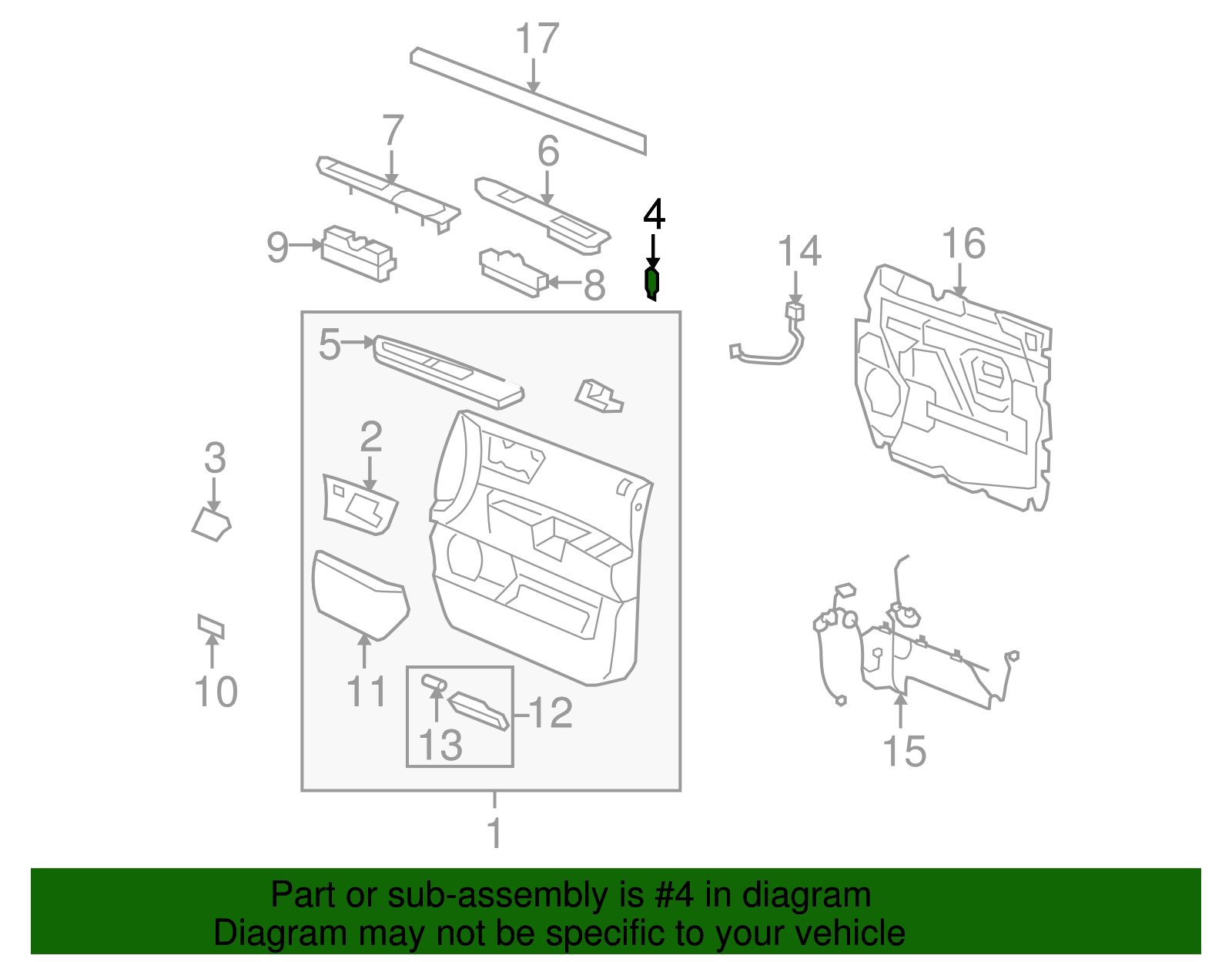 Side Door Locking Rod Knob (15844616)