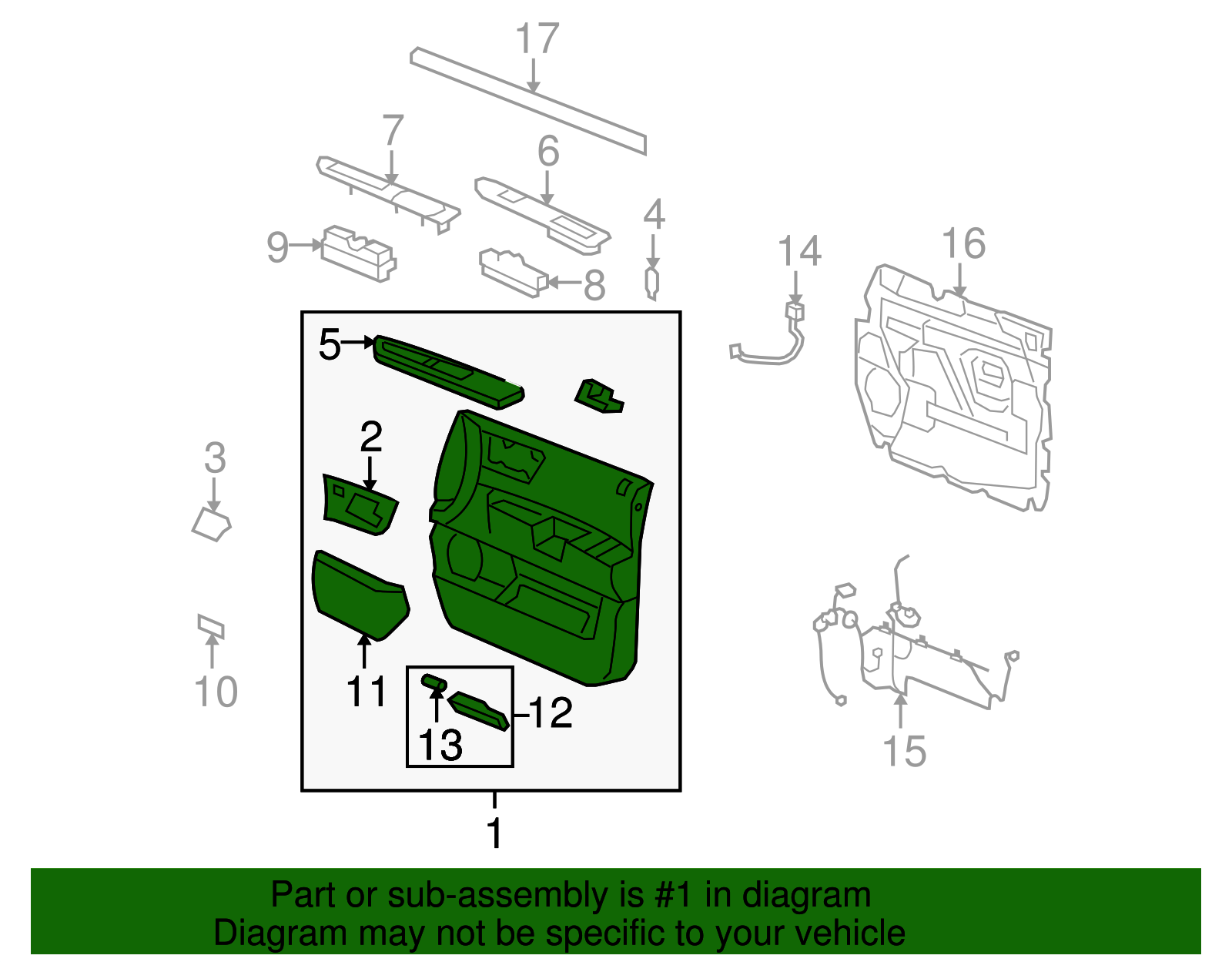 Panel Assembly-Front S/D Tr *Brick - GM (20823439)
