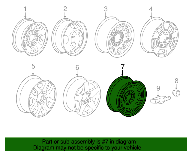 9597730 Spare Tire 20112022 GM World Parts Direct