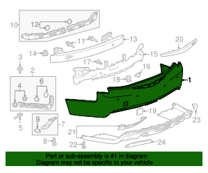 2015-2019 Cadillac ATS Rear Upper Bumper Cover 23169980 | Paradise GM Parts