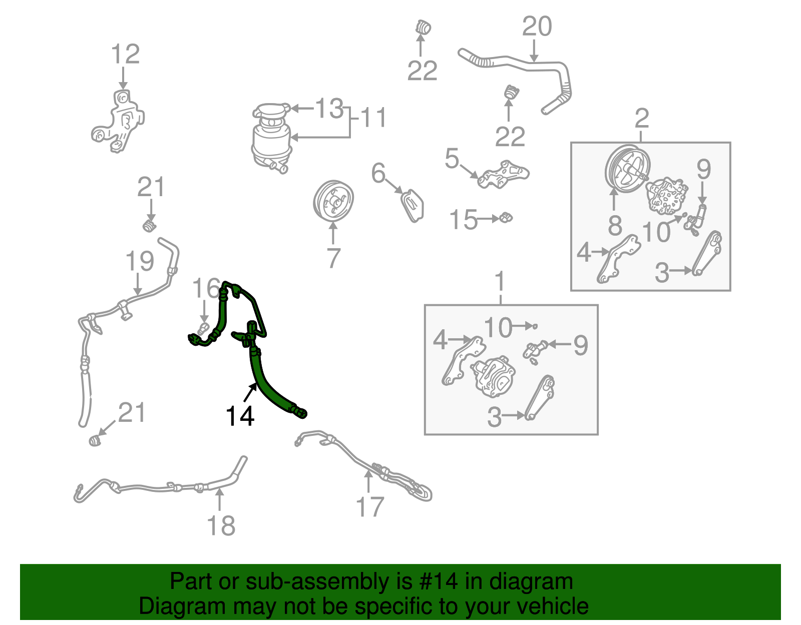 2002-2006 Lexus Power Steering Pressure Hose 44411-33110 | OEM Parts Online