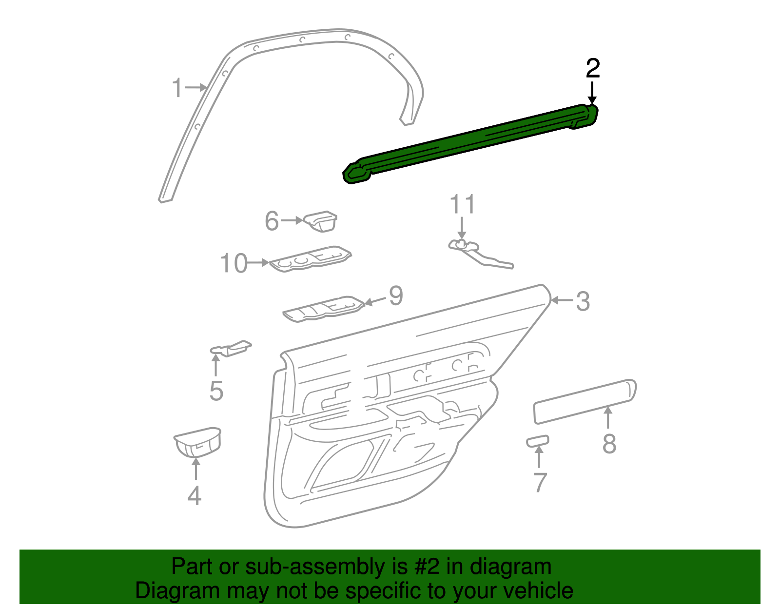 Belt Weather-Strip - Ford (XW4Z-5425860-AA)