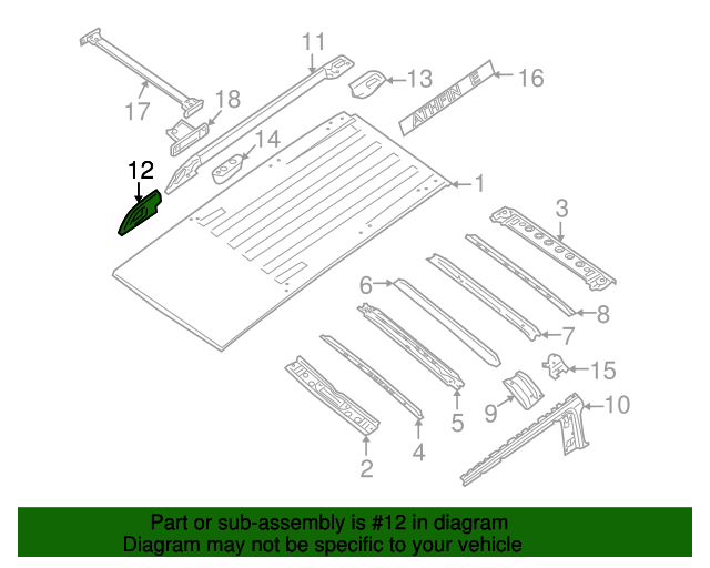 73830ZL20B Side Rail End Cap 20052012 Nissan Pathfinder Nissan