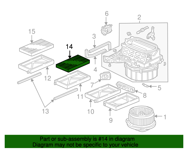 OEM Element Filter 80292S5D416 Majestic Honda Automotive Parts