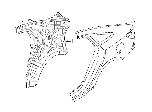 2013-2015 Hyundai Sonata Quarter Panel 71601-4R001 | OEM Parts Online