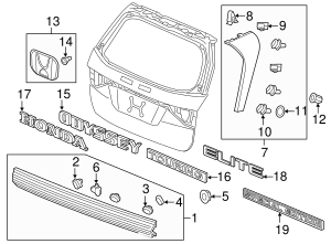 90308-SMG-E01 - Backup Lamp Assembly Retainer Nut 2007-2022 Honda ...