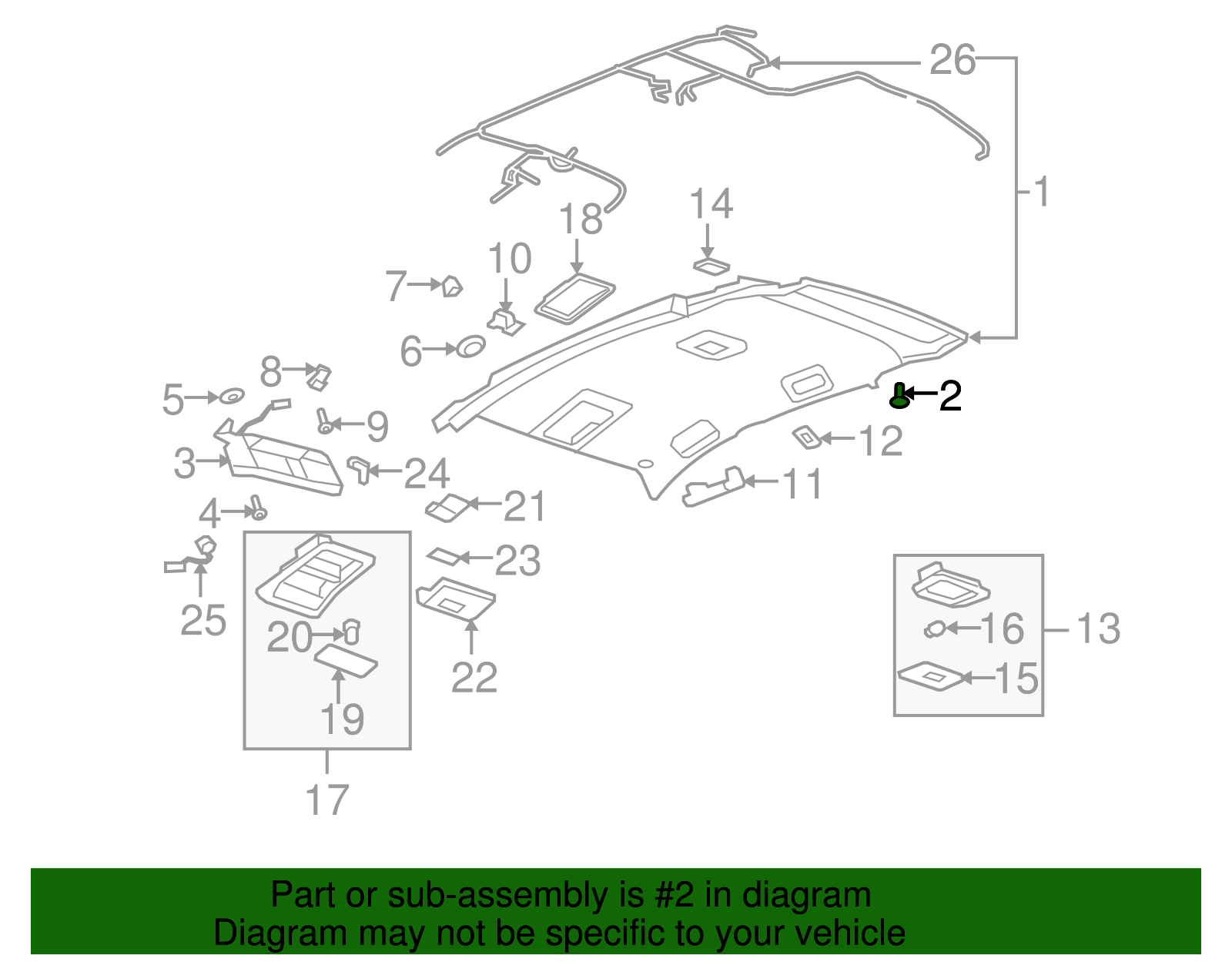 Clip, Hdlng T/Panel                        *Left Cashmere - GM (94530747)