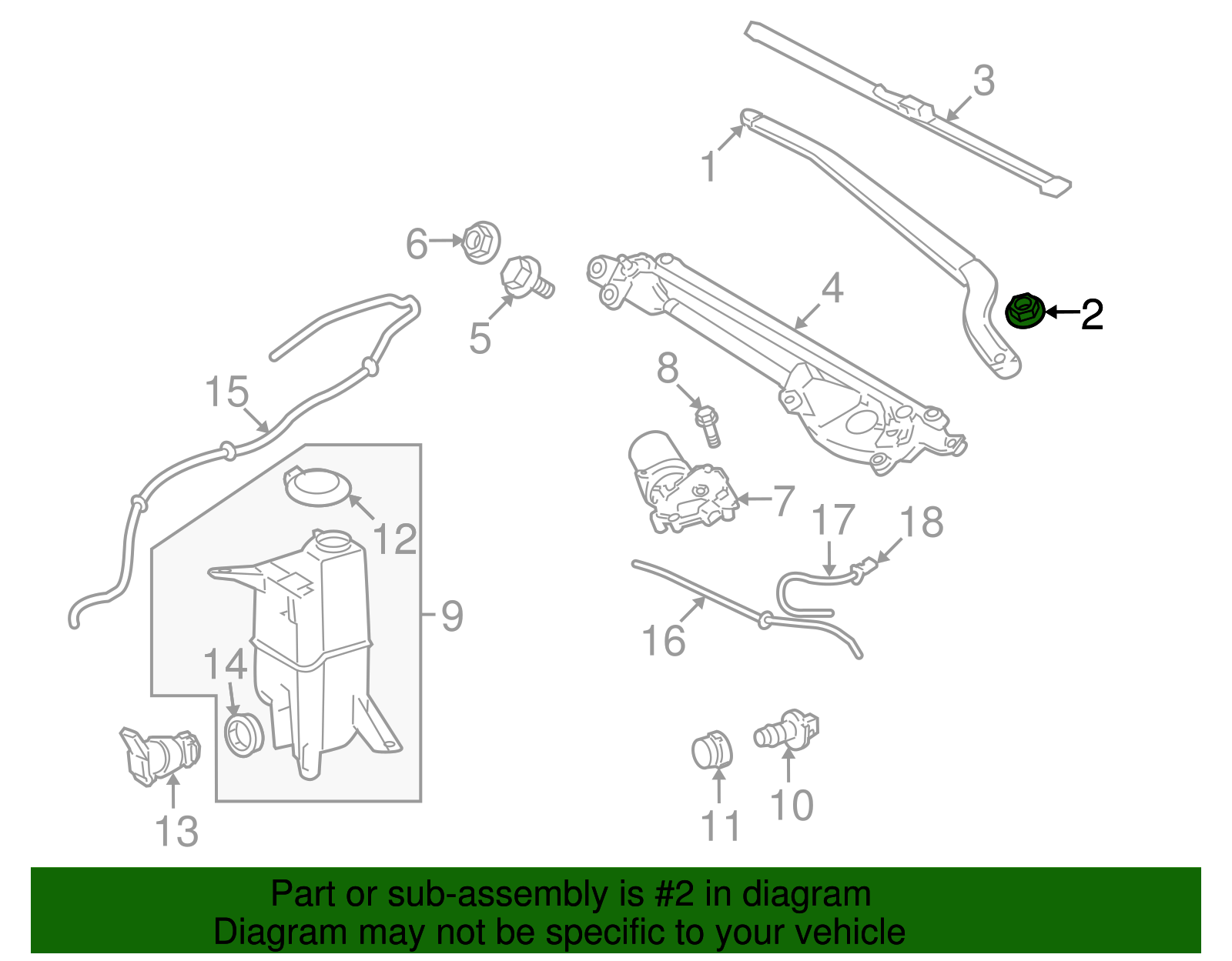 Wiper Arm Nut - Toyota (90080-17184)