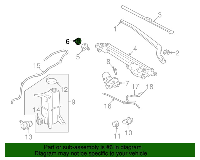 19962023 Toyota Wiper Linkage Nut 90182A0002 Toyota Parts
