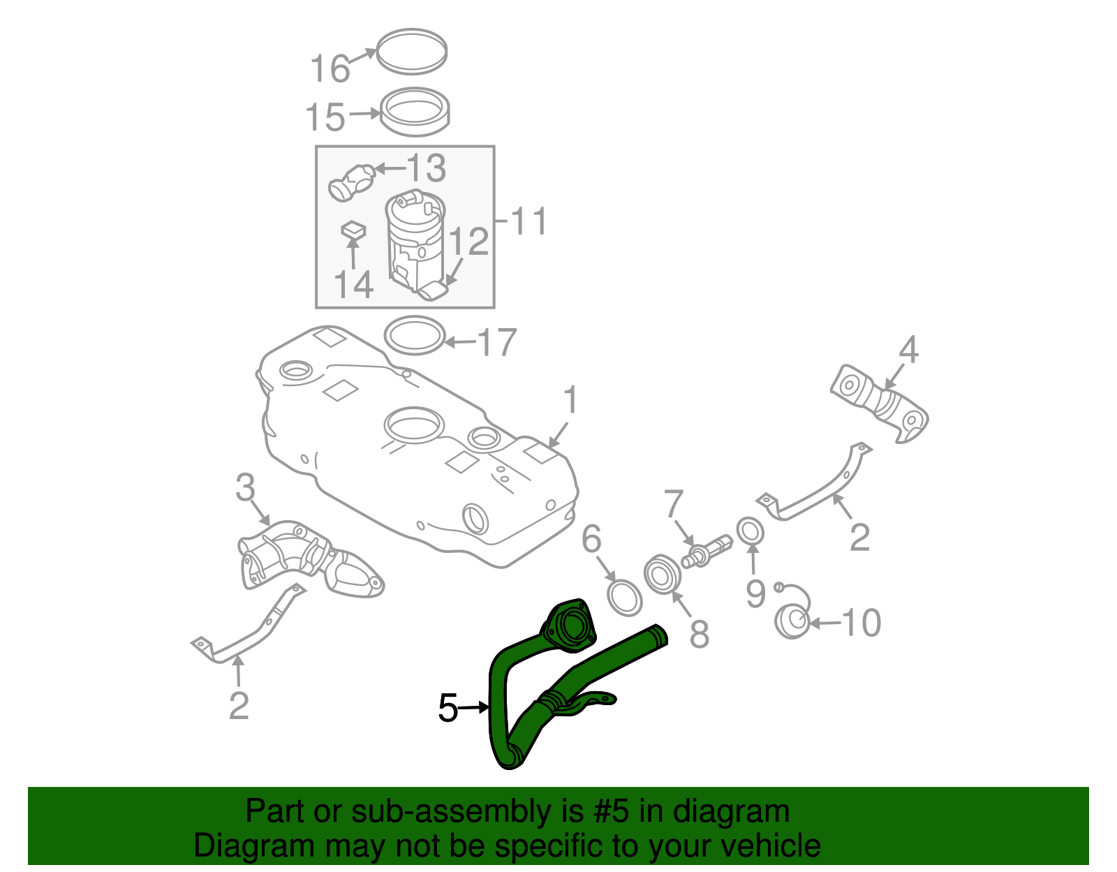 Fuel Tank Filler Pipe - GM (96985960)