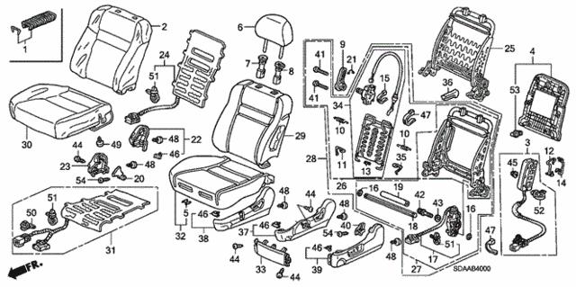 Front Seat (L.) for 2007 Honda Accord #0