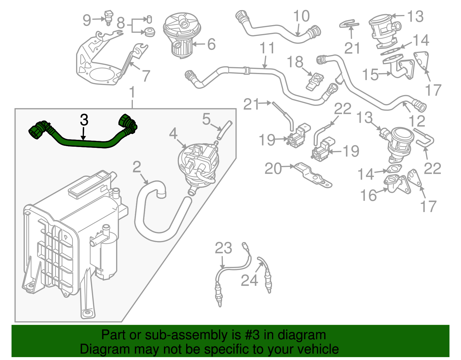 Pressure Line - Volkswagen (7L0-201-059)