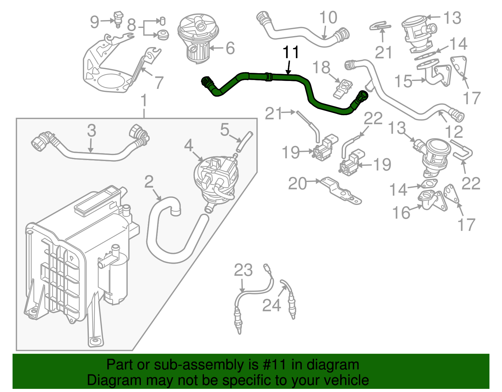 Connector Hose - Volkswagen (7L6-131-206)