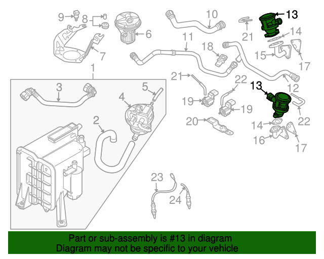 2007 Volkswagen Touareg Secondary Air Injection Pump Check Valve 079