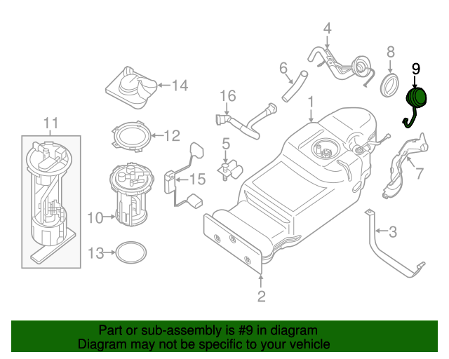 20082011 Nissan Frontier 20082011 Nissan Frontier Gas Tank Fuel Cap