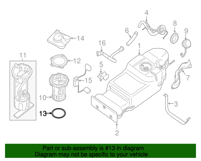 20052020 Nissan OEM NEW 200520 Nissan Armada Frontier SL SV Fuel Pump