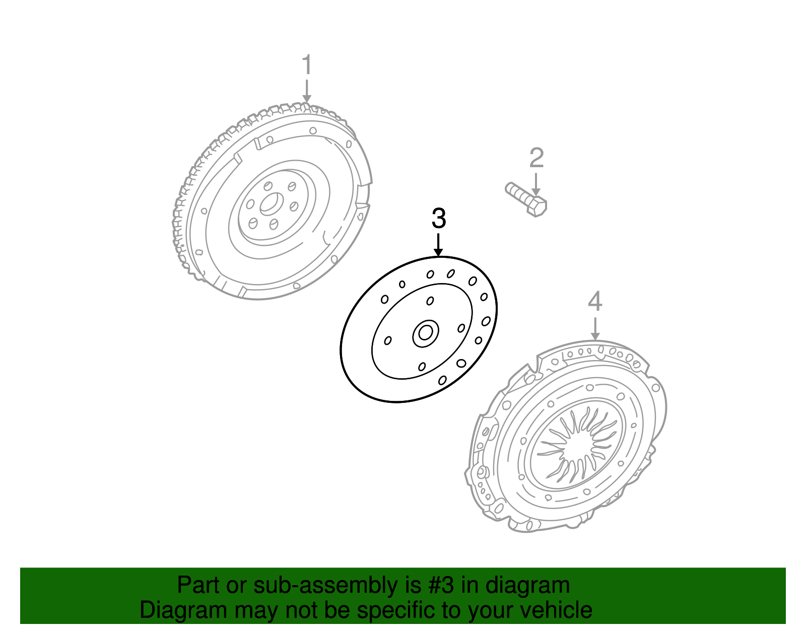 Transmission Clutch Friction Plate - Ford (XW4Z-7B442-AB)