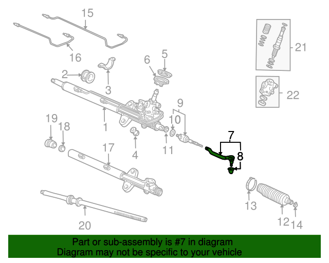 53540S3VA02 End R Tie Rod 20032008 Honda Pilot Honda Factory Parts
